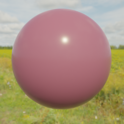 Render of a material with Fresnel effect